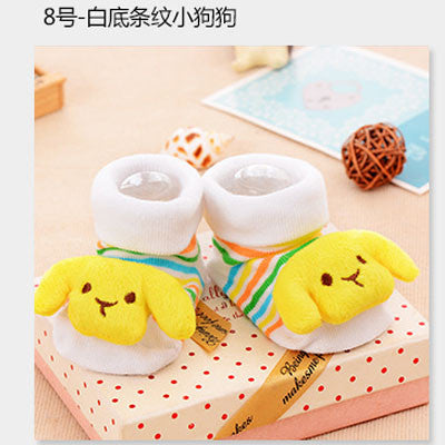 24 Style Lovely Cute Newborn Baby Socks Animal Cartoon Doll Infant Socks Model Anti-slip Boys Girls Socks