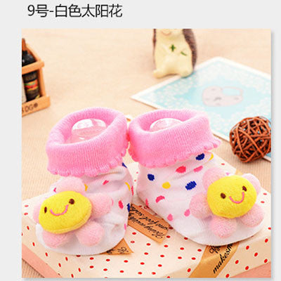 24 Style Lovely Cute Newborn Baby Socks Animal Cartoon Doll Infant Socks Model Anti-slip Boys Girls Socks