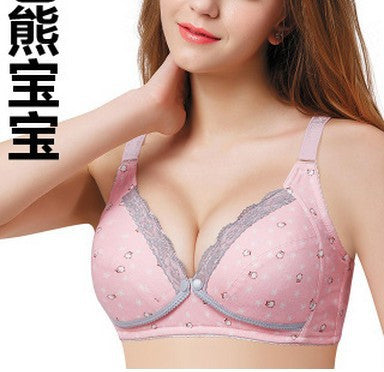 Cup A-E Maternity Nursing Bras Lace Open Button Cotton Lingerie Pregnant Women Underwear Breast Feeding Gravida Clothing Gestant