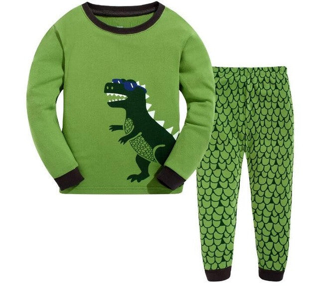 Cute Cartoon Baby Boys Girls Dinosaur Car Children pajamas Animal Pajamas Kid Pajama sets Children Clothing