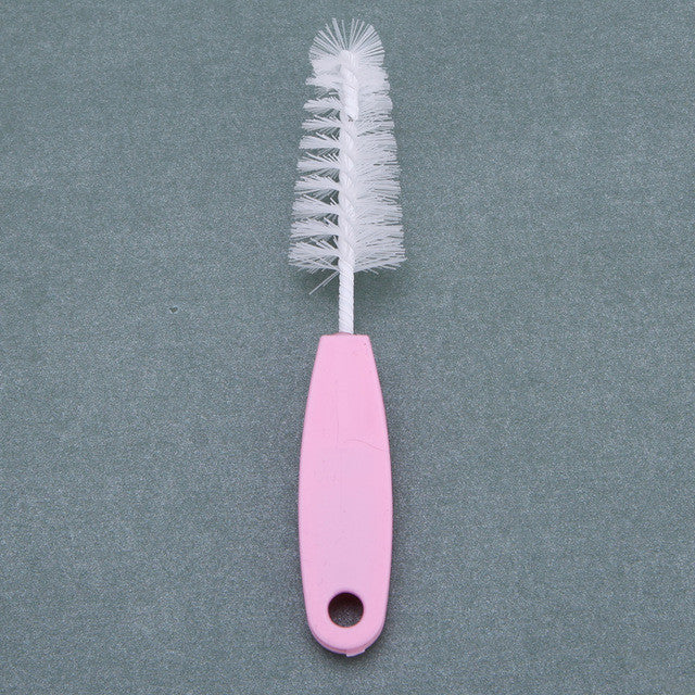 2pcs/set Baby Bottle Brush Nipple Brush 360-degree Rotating Head Cleaning Sponge Cup Brush Kit