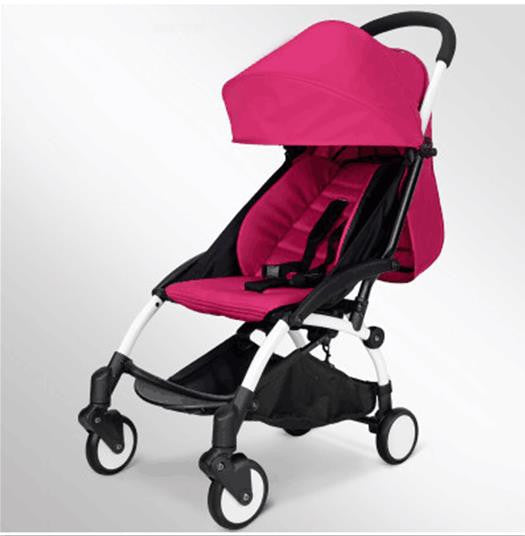 Ultra portable folding stroller upgrade section can sit and lie four wheel suspension travel stroller