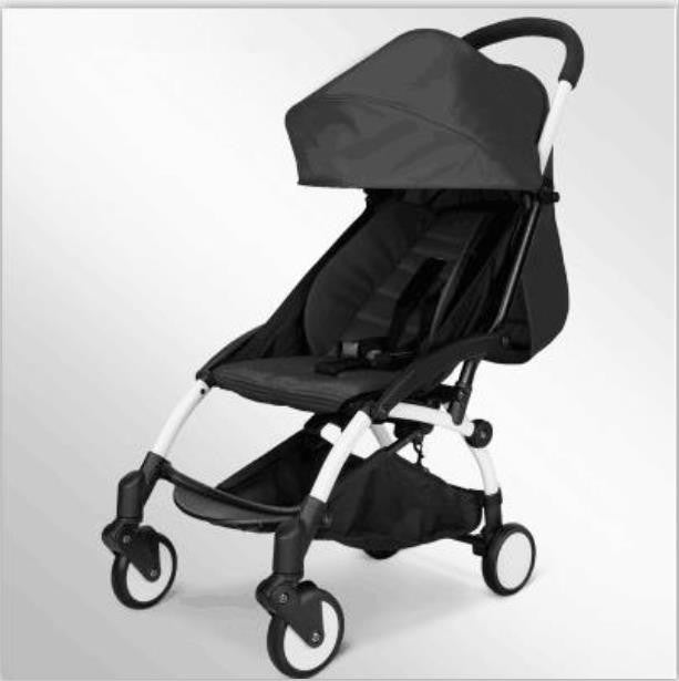 Ultra portable folding stroller upgrade section can sit and lie four wheel suspension travel stroller