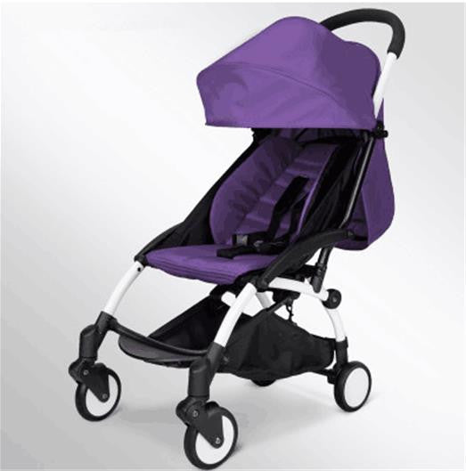 Ultra portable folding stroller upgrade section can sit and lie four wheel suspension travel stroller