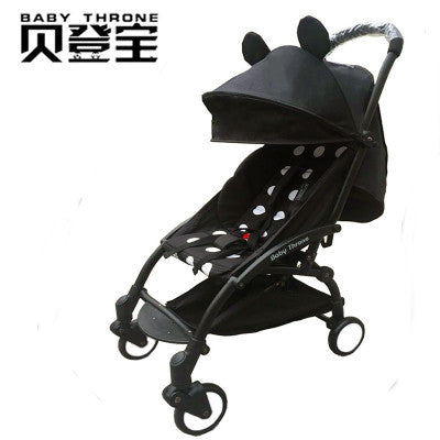 Upgrade a baby stroller ultra portable folding 2 and 1 four wheel suspension travel stroller
