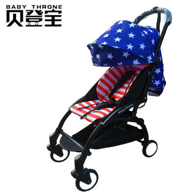 Upgrade a baby stroller ultra portable folding 2 and 1 four wheel suspension travel stroller