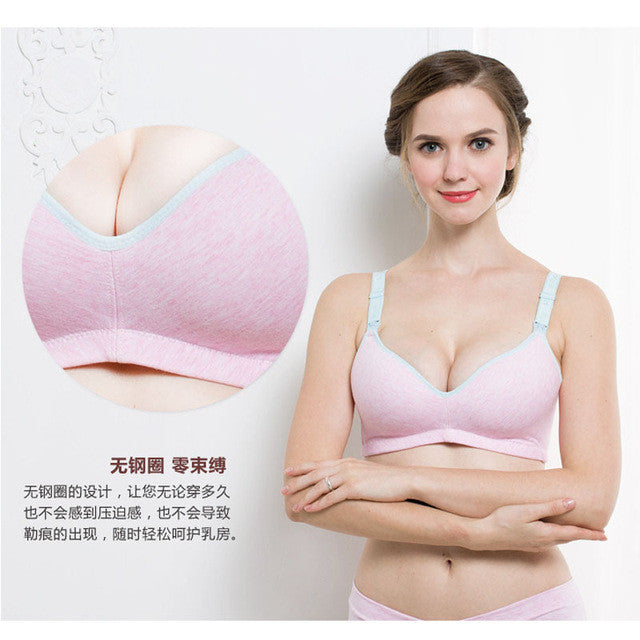 Plus Size 34-40 Cotton Breast Feeding Maternity Nursing bras prevent sagging for pregnant women soutien gorge Nursing underwear