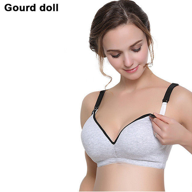 Plus Size 34-40 Cotton Breast Feeding Maternity Nursing bras prevent sagging for pregnant women soutien gorge Nursing underwear