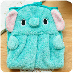 Baby Nursery Hand Towel Toddler Soft Plush Fabric Cartoon Animal Wipe Hanging Bathing Towel For Children