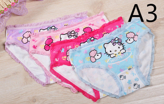 2016 Sale For Girls Underwear Briefs Panties Kitty Baby Kids Pants Wholesale High Quality Short Children Princesses 4pcs/lot Mix