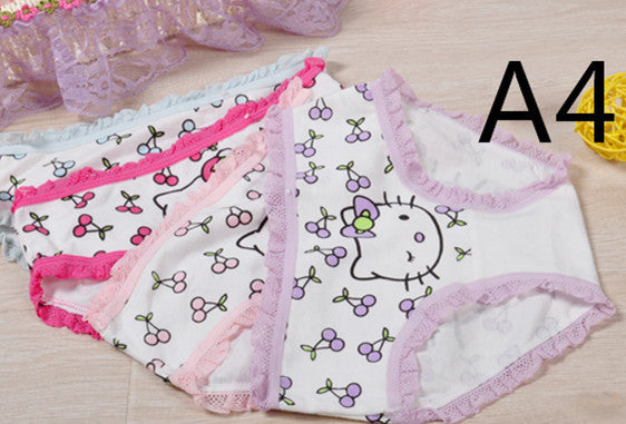 2016 Sale For Girls Underwear Briefs Panties Kitty Baby Kids Pants Wholesale High Quality Short Children Princesses 4pcs/lot Mix