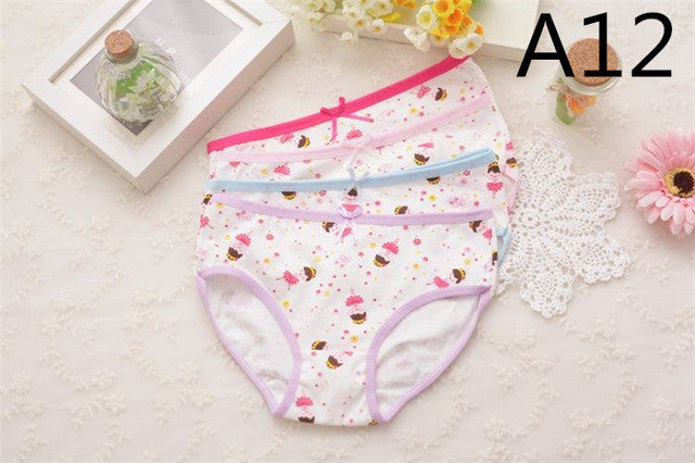 2016 Sale For Girls Underwear Briefs Panties Kitty Baby Kids Pants Wholesale High Quality Short Children Princesses 4pcs/lot Mix