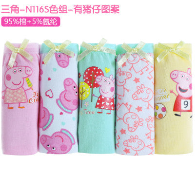 5pcs/set cotton Panties For Girls Kids Short Briefs baby girl underwear, children underwear child cute cartoon shorts Underpants