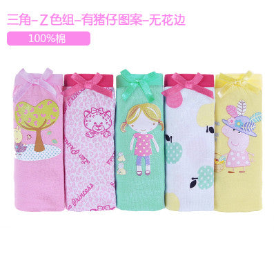 5pcs/set cotton Panties For Girls Kids Short Briefs baby girl underwear, children underwear child cute cartoon shorts Underpants