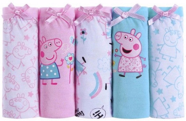 5pcs/set cotton Panties For Girls Kids Short Briefs baby girl underwear, children underwear child cute cartoon shorts Underpants