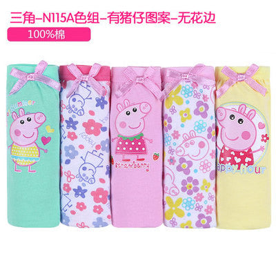 5pcs/set cotton Panties For Girls Kids Short Briefs baby girl underwear, children underwear child cute cartoon shorts Underpants