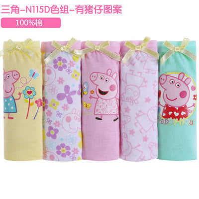 5pcs/set cotton Panties For Girls Kids Short Briefs baby girl underwear, children underwear child cute cartoon shorts Underpants