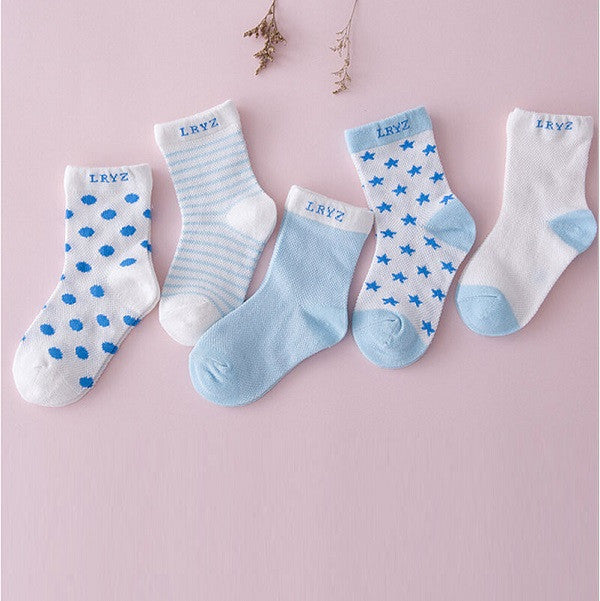 5 Pairs Socks Set Baby Boy Girl Cotton Cartoon Candy Colors Socks NewBorn Infant Toddler Kids Soft Sock