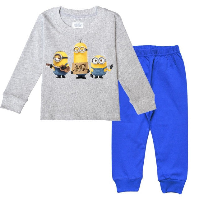 Hottest seller 100% cotton long sleeve pijama kids baby girl boy 2017 Spring autumn clothes kids clothes free shipping