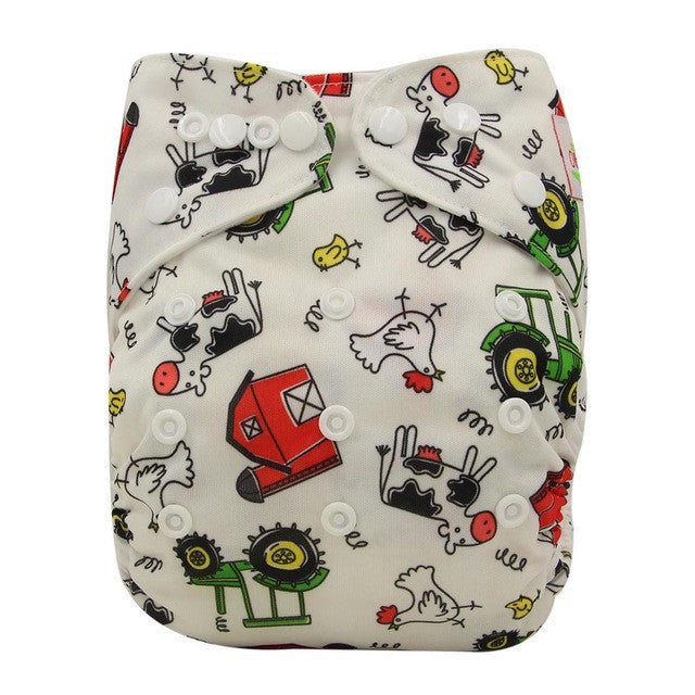 Baby Cloth Diaper Cover Bamboo Velour Fitted Diaper Washable Brand Baby Nappy Animal Print Reusable Baby Diapers Couche Lavable