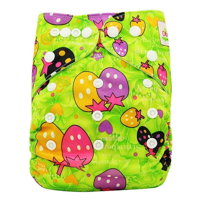 Baby Cloth Diaper Cover Bamboo Velour Fitted Diaper Washable Brand Baby Nappy Animal Print Reusable Baby Diapers Couche Lavable