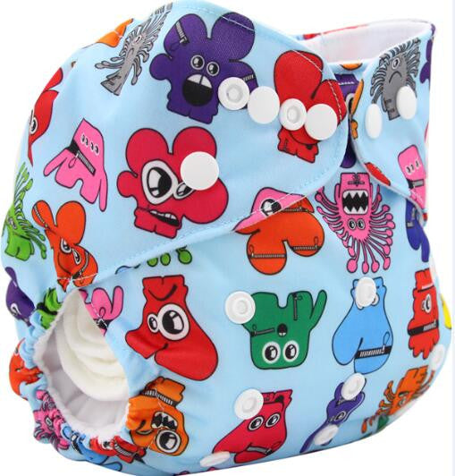 Baby Cloth Diaper Cover Bamboo Velour Fitted Diaper Washable Brand Baby Nappy Animal Print Reusable Baby Diapers Couche Lavable