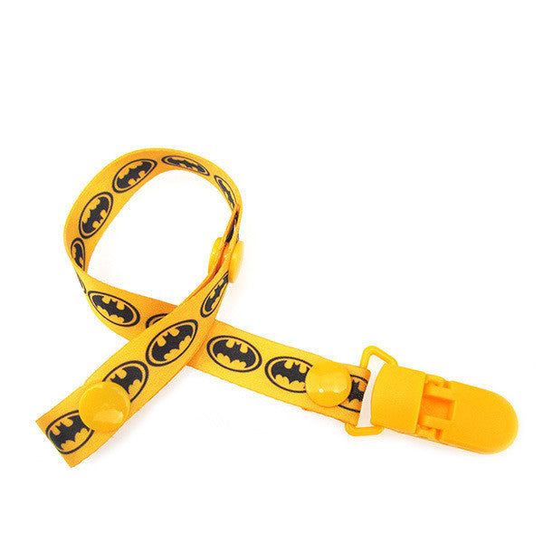 Cartoon Fixed Button Adjust Length Baby Pacifier Clip Plastic Dummy Holder Soother Chain Drop-resistant Buckle Strap Stroller