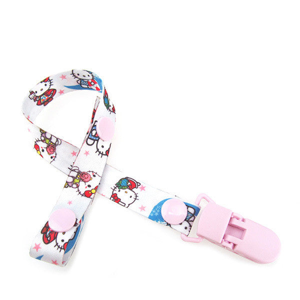 Cartoon Fixed Button Adjust Length Baby Pacifier Clip Plastic Dummy Holder Soother Chain Drop-resistant Buckle Strap Stroller