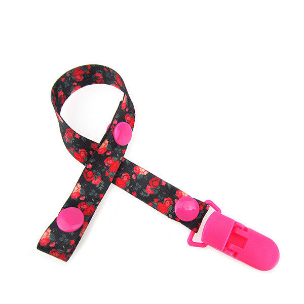 Cartoon Fixed Button Adjust Length Baby Pacifier Clip Plastic Dummy Holder Soother Chain Drop-resistant Buckle Strap Stroller