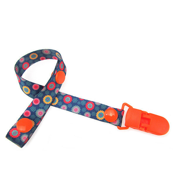 Cartoon Fixed Button Adjust Length Baby Pacifier Clip Plastic Dummy Holder Soother Chain Drop-resistant Buckle Strap Stroller