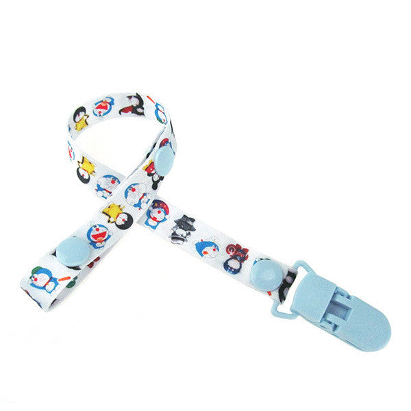 Cartoon Fixed Button Adjust Length Baby Pacifier Clip Plastic Dummy Holder Soother Chain Drop-resistant Buckle Strap Stroller