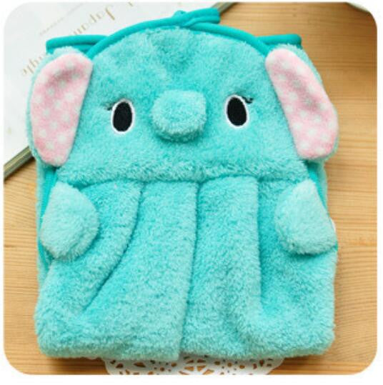 Baby Nursery Hand Towel baby bath towels Toddler Soft Plush Cartoon Animal Wipe Hanging Bathing Towel For Children Bathroom