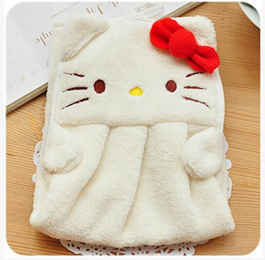 Baby Nursery Hand Towel baby bath towels Toddler Soft Plush Cartoon Animal Wipe Hanging Bathing Towel For Children Bathroom