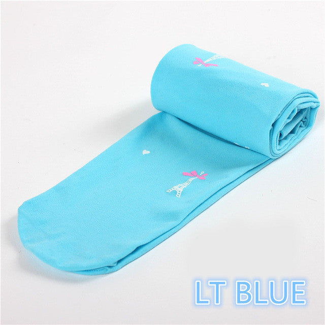 Wholesale Night Shinning Eiffel Tower pattern baby girl tights Children Korean Style Stockings Fashion Kids Pantyhose Hot Sale