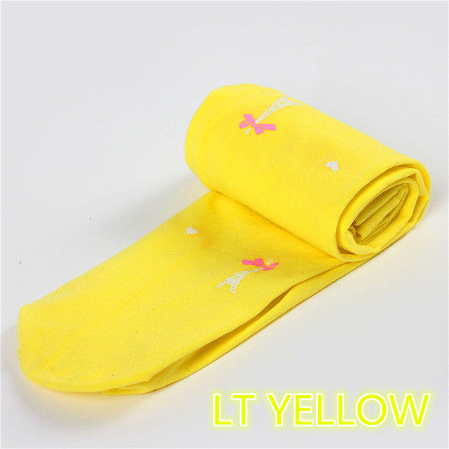 Wholesale Night Shinning Eiffel Tower pattern baby girl tights Children Korean Style Stockings Fashion Kids Pantyhose Hot Sale