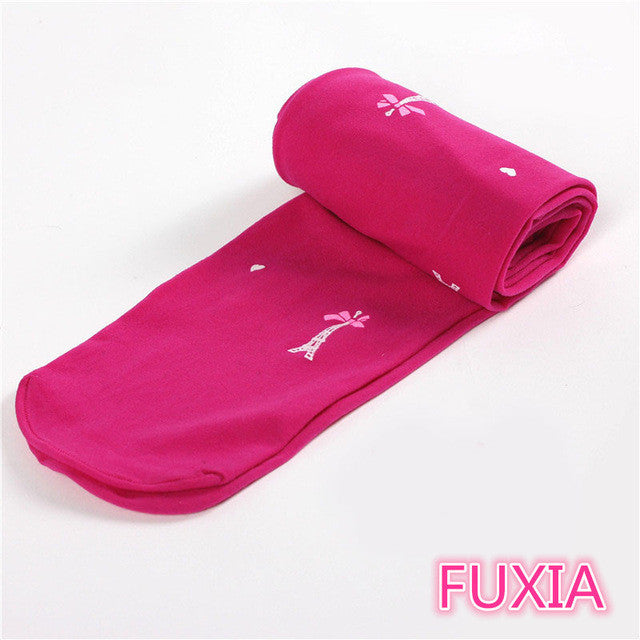 Wholesale Night Shinning Eiffel Tower pattern baby girl tights Children Korean Style Stockings Fashion Kids Pantyhose Hot Sale