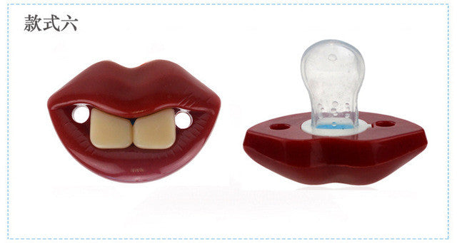 Funny Pacifiers Silicone Baby Pacifier Nipple Dummy Baby Soother Joke Prank  Nipples Teether Pacifier Clips Chupetes Para Bebes