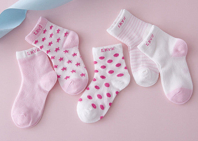 New 5 Pairs Baby Boy Girl Cotton Star Socks NewBorn Infant Toddler Kids Winter Warm Soft Sock
