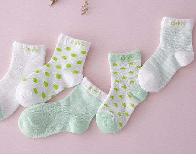 New 5 Pairs Baby Boy Girl Cotton Star Socks NewBorn Infant Toddler Kids Winter Warm Soft Sock