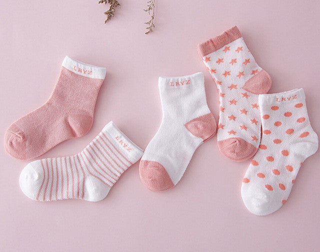 New 5 Pairs Baby Boy Girl Cotton Star Socks NewBorn Infant Toddler Kids Winter Warm Soft Sock