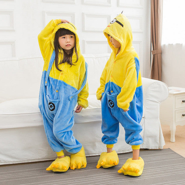 2017 Baby Boys Girls Unicorn Panda Children pajamas set Flannel Stitch Animal Pajamas Kids Pajama sets Onesies Children Clothing