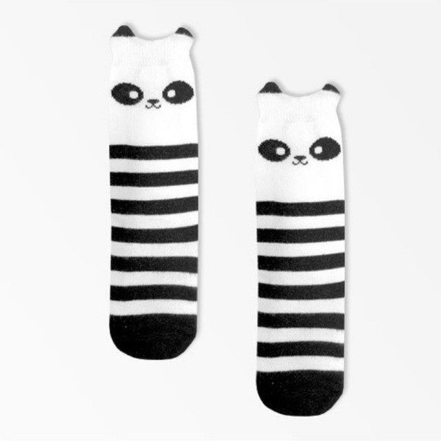 Hot Sales Girl Boy Kids Baby Socks Animal Pattern Cotton Anti-slip Knee High Socks 0-4Y