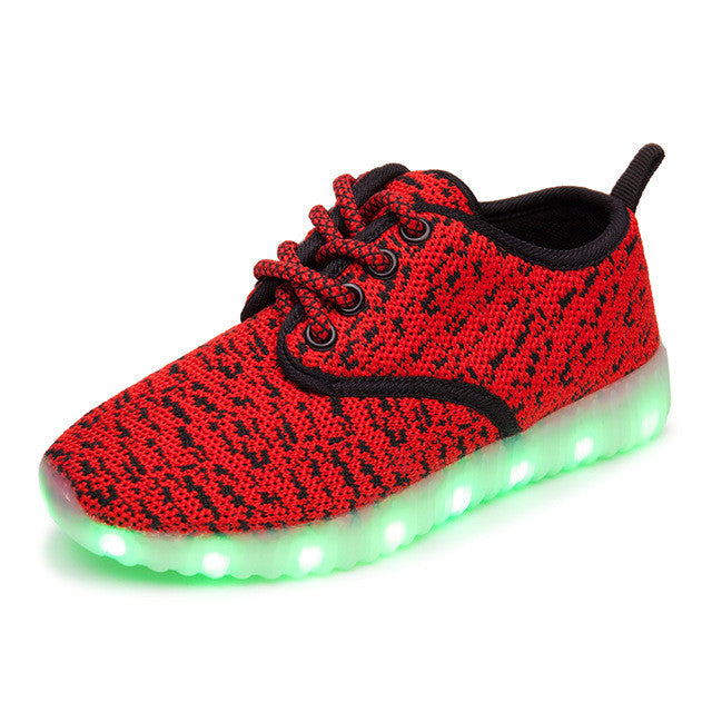 2017 NEW children sneakers USB charging kids LED luminous shoes boys girls of colorful flashing lights sneakers