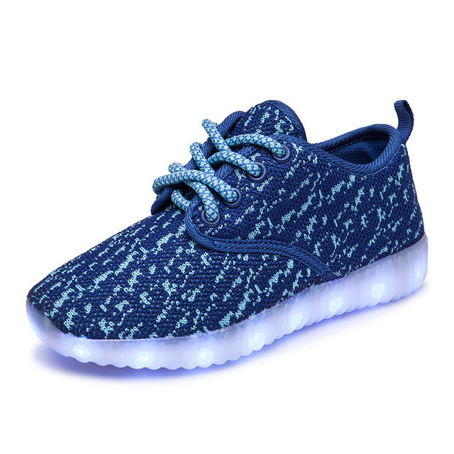 2017 NEW children sneakers USB charging kids LED luminous shoes boys girls of colorful flashing lights sneakers