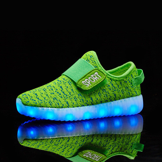 2017 NEW children sneakers USB charging kids LED luminous shoes boys girls of colorful flashing lights sneakers