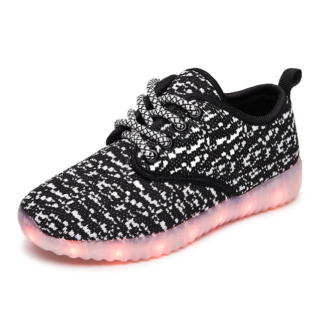 2017 NEW children sneakers USB charging kids LED luminous shoes boys girls of colorful flashing lights sneakers