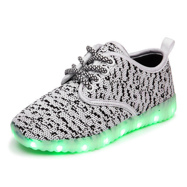 2017 NEW children sneakers USB charging kids LED luminous shoes boys girls of colorful flashing lights sneakers