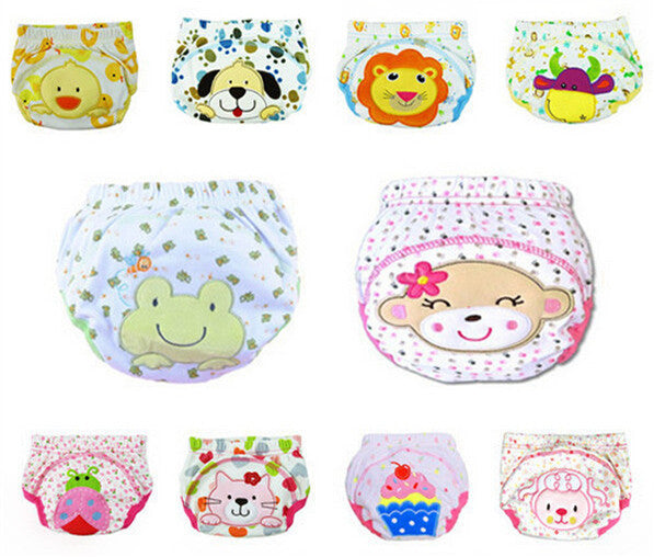 5pcs Lot 2017 NEW ! Baby Diapers Children Reusable Underwear Breathable Diaper Cover Cotton Training Pants Can Tracked