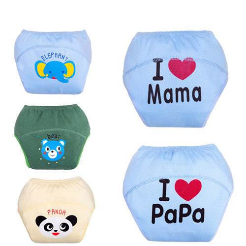 5pcs Lot 2017 NEW ! Baby Diapers Children Reusable Underwear Breathable Diaper Cover Cotton Training Pants Can Tracked