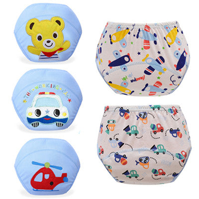 5pcs Lot 2017 NEW ! Baby Diapers Children Reusable Underwear Breathable Diaper Cover Cotton Training Pants Can Tracked